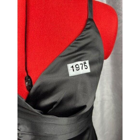 DO BE Womens Black Cocktail Dress Zip Back Adjustable Straps Padded Cups Lined S - Picture 6 of 6